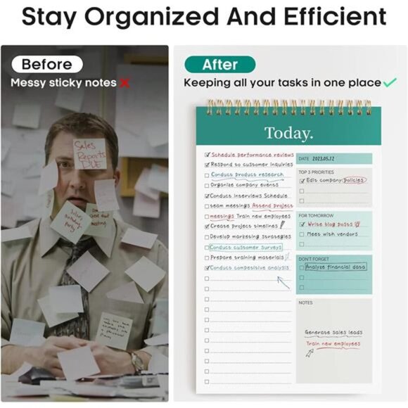 To Do List Pad - To Do List Notebook for Work 52 Sheets, Undated Daily Planner - Picture 5 of 8